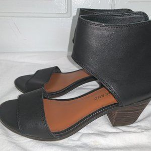 Women's Lucky Brand Leather Ankle Sandal Booties